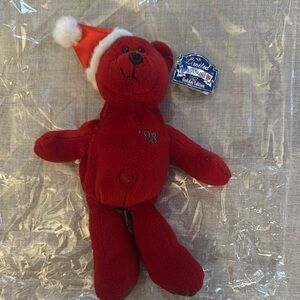 Limited Edition Red Plush Bear with Santa Hat